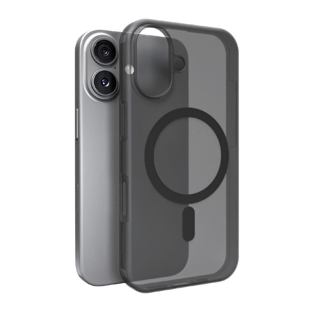 196219_1 Puro Daylight Magsafe Compatible Silicone Case for iPhone 17 - Translucent Blackeng