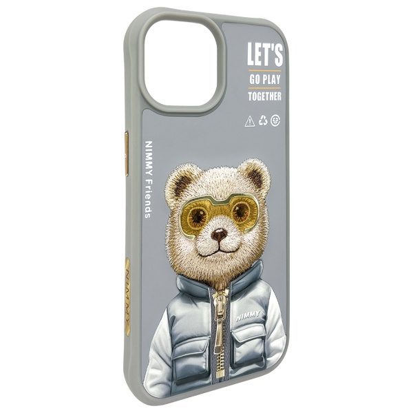 196352_6 Nimmy Cool&Cute 2.0 Bear Case for iPhone 15 - Grayeng