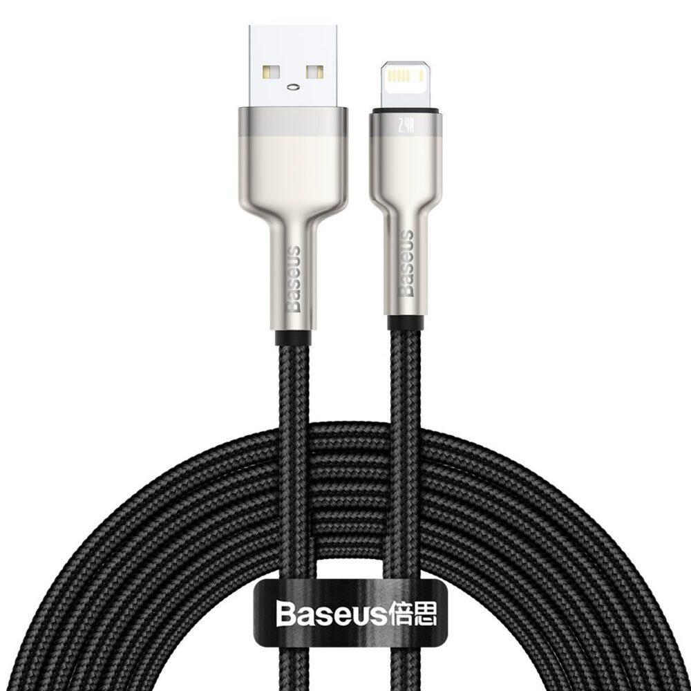 19714_1 Kabel USB do Lightning Baseus Cafule, 2.4A, 2m (czarny)