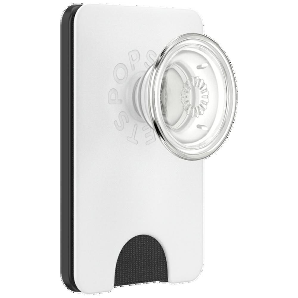 Popsockets PopWallet+ PopGrip PW+ MS G2 MagSafe Wallet Phone Holder and Stand, White and Transparenteng