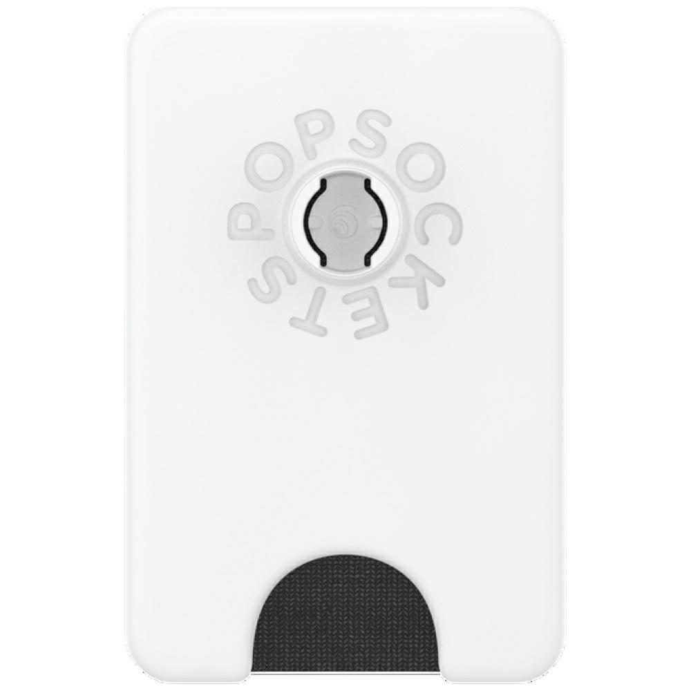 Popsockets PopWallet+ PopGrip PW+ MS G2 MagSafe Wallet Phone Holder and Stand, White and Transparenteng