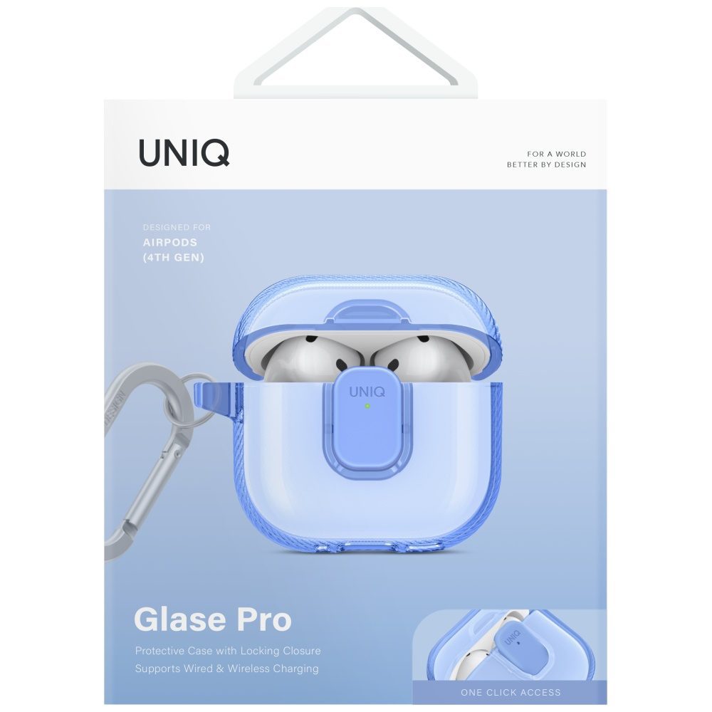 Uniq Glase Pro Case for AirPods 4 - Blueeng