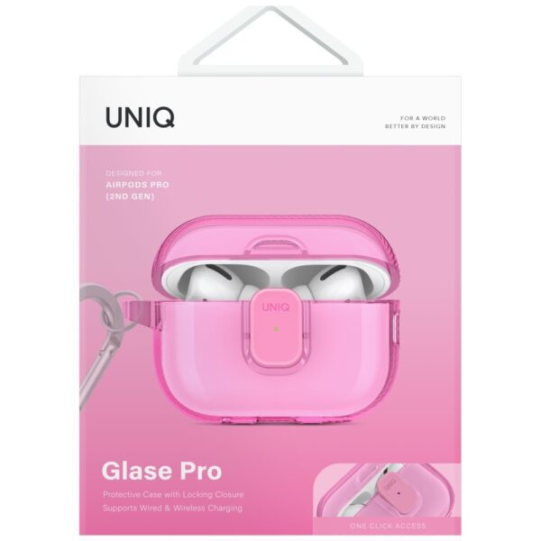 197583_2 Uniq Glase Pro Case for AirPods Pro 2 - Pinkeng