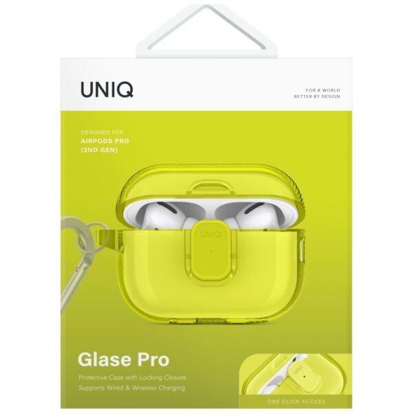 Uniq Glase Pro Case for AirPods Pro 2 - Yelloweng