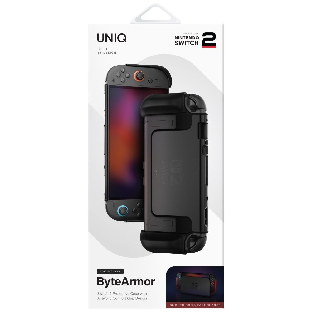 197626_4 Uniq Hybrid Bytearmor case for Nintendo Switch 2 - blackeng