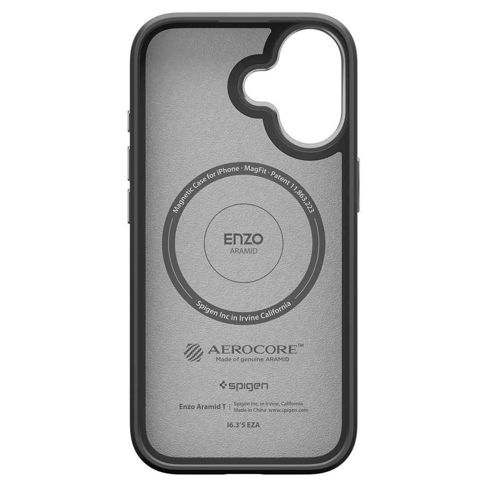198749_3 Spigen Enzo Aramid "T" MagSafe case for iPhone 17 - black and silvereng