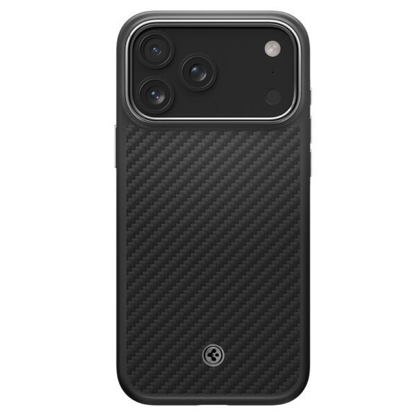 198751_2 Spigen Enzo Aramid "T" MagSafe Case for iPhone 17 Pro - Black and Silvereng