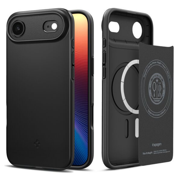 198809_1 Spigen Thin Fit MagSafe Case for iPhone 17 Air - Blackeng