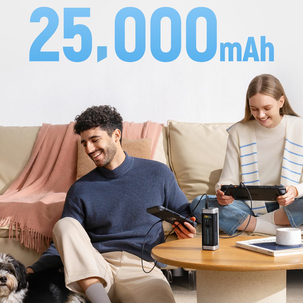 CUKTECH 210W 25000mAh Power Bank P+Series 2C1A?NO.20 Black Colorpol