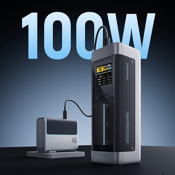 CUKTECH 210W 25000mAh Power Bank P+Series 2C1A?NO.20 Black Colorpol