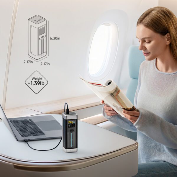 CUKTECH 210W 25000mAh Power Bank P+Series 2C1A?NO.20 Black Colorpol