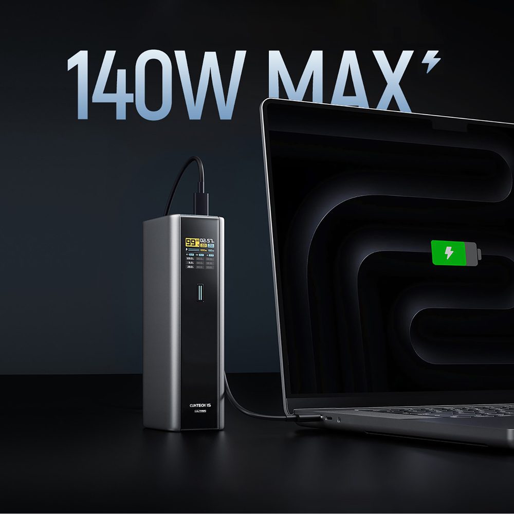 CUKTECH 210W 20000mAh Power Bank P+Series 2C1A?NO.15Ultra?Grey Colorpol