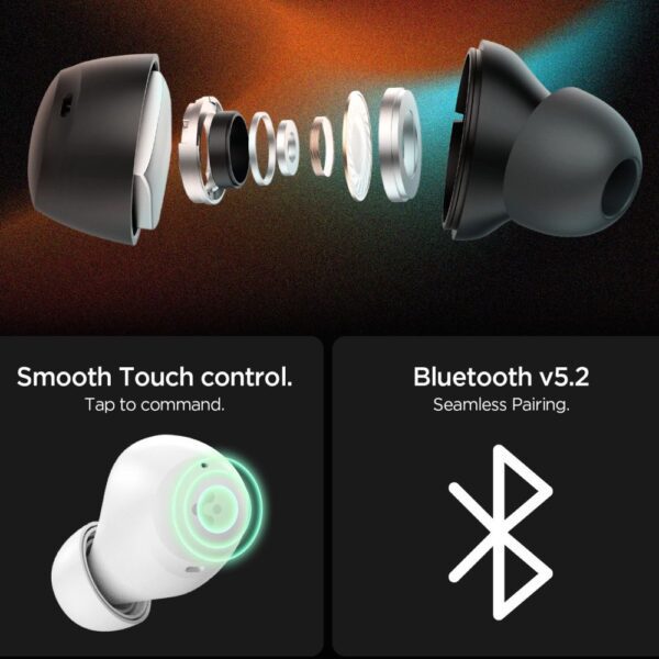 Spigen SA2401 ANC Pro Wireless Headphones - Blackeng