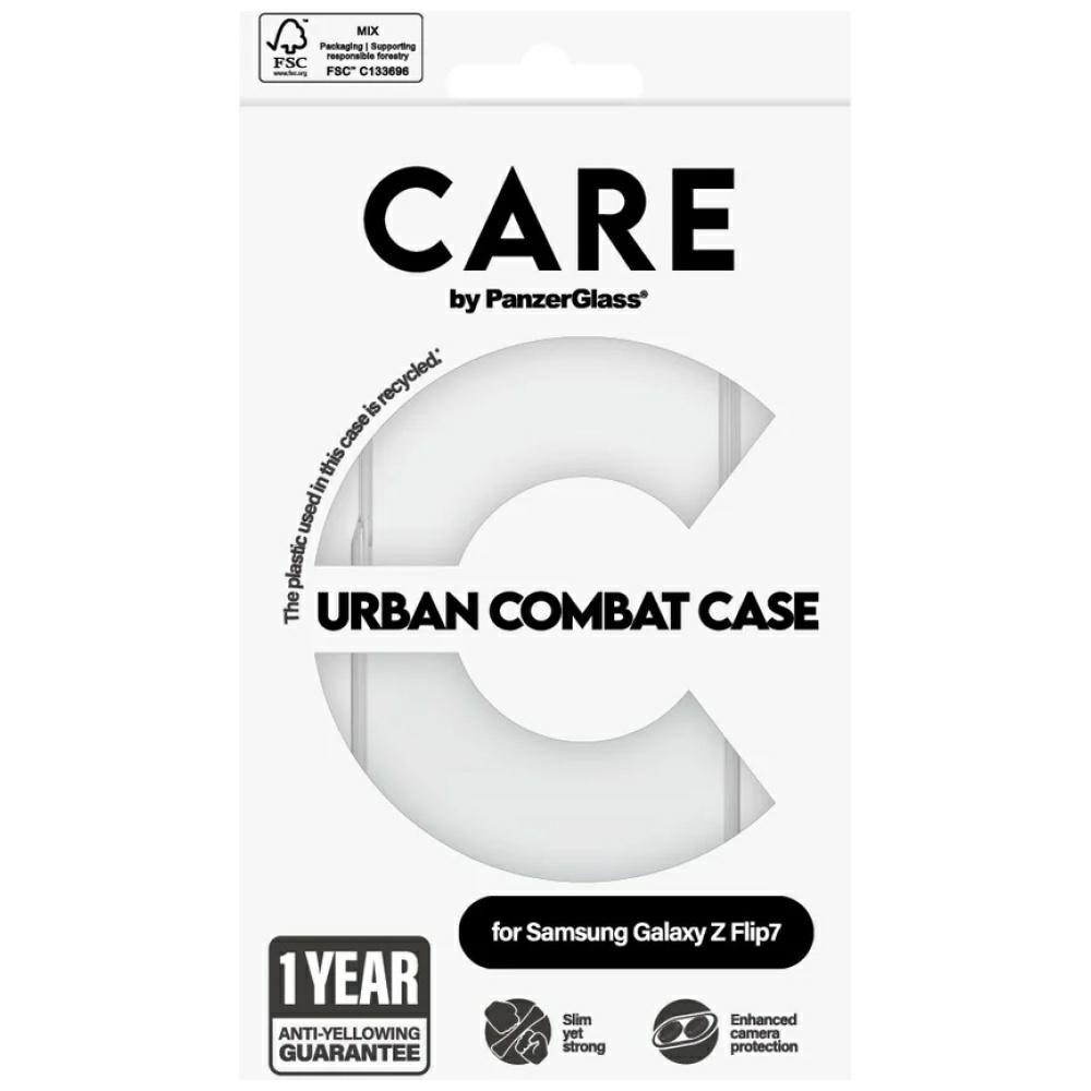 CARE by PanzerGlass Flagship Urban Combat Case for Samsung Galaxy Z Flip 7 - Transparenteng