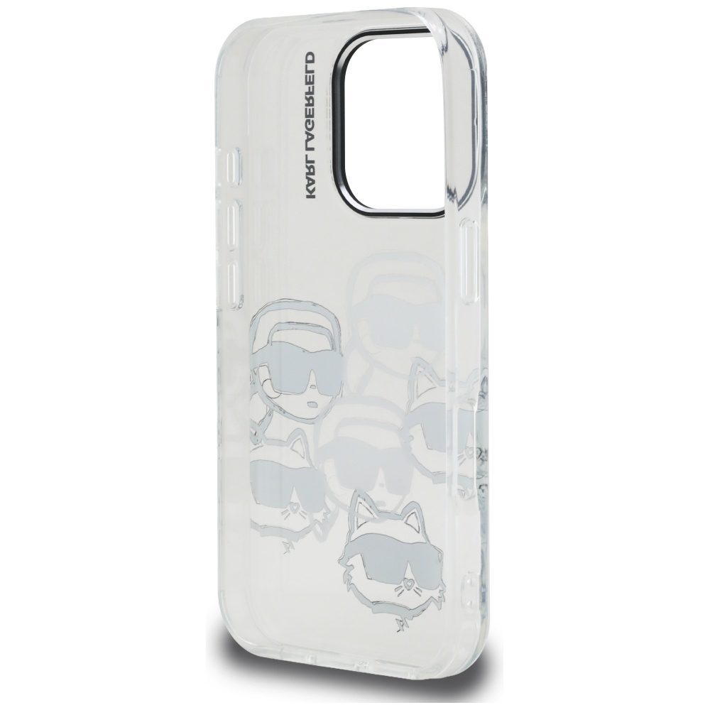 Karl Lagerfeld IML Multi K&C Head Pattern Case for iPhone 16 Pro Max - Transparenteng