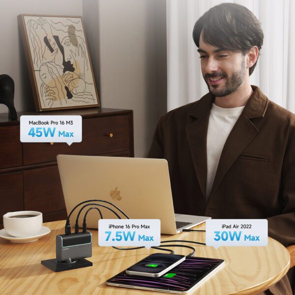 CUKTECH GaN Charger 100W 2C1A (with cable) -Grey Colorpol