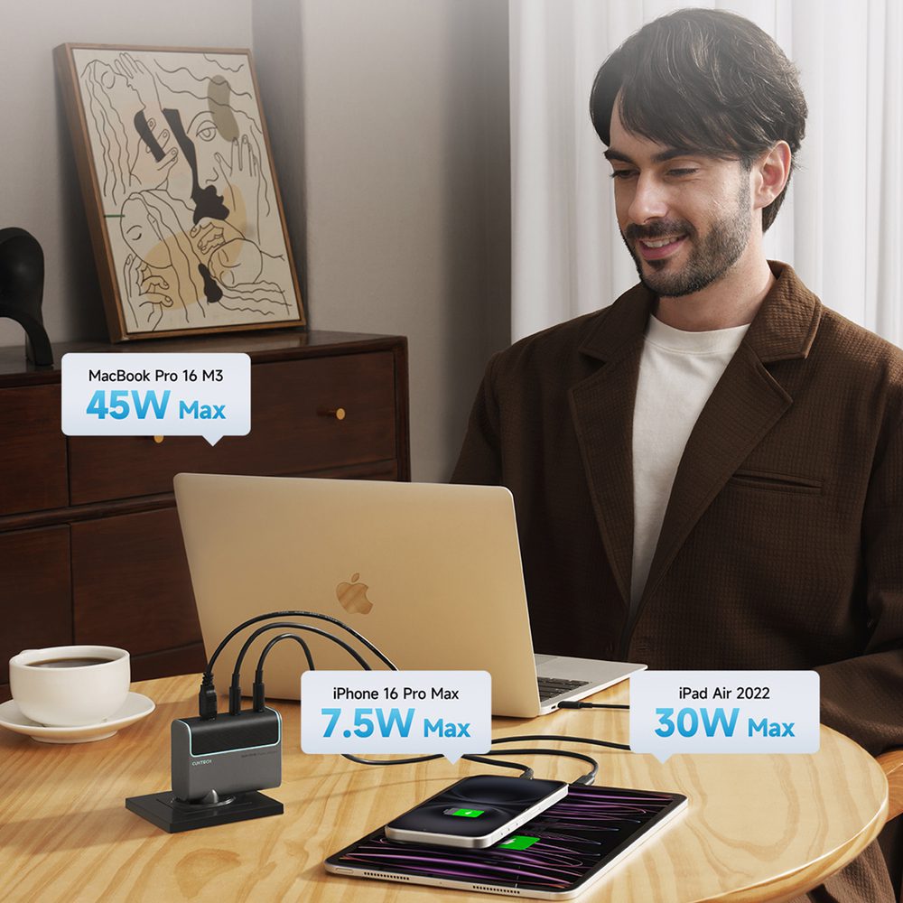 CUKTECH GaN Charger 100W 2C1A (with cable) -Grey Colorpol