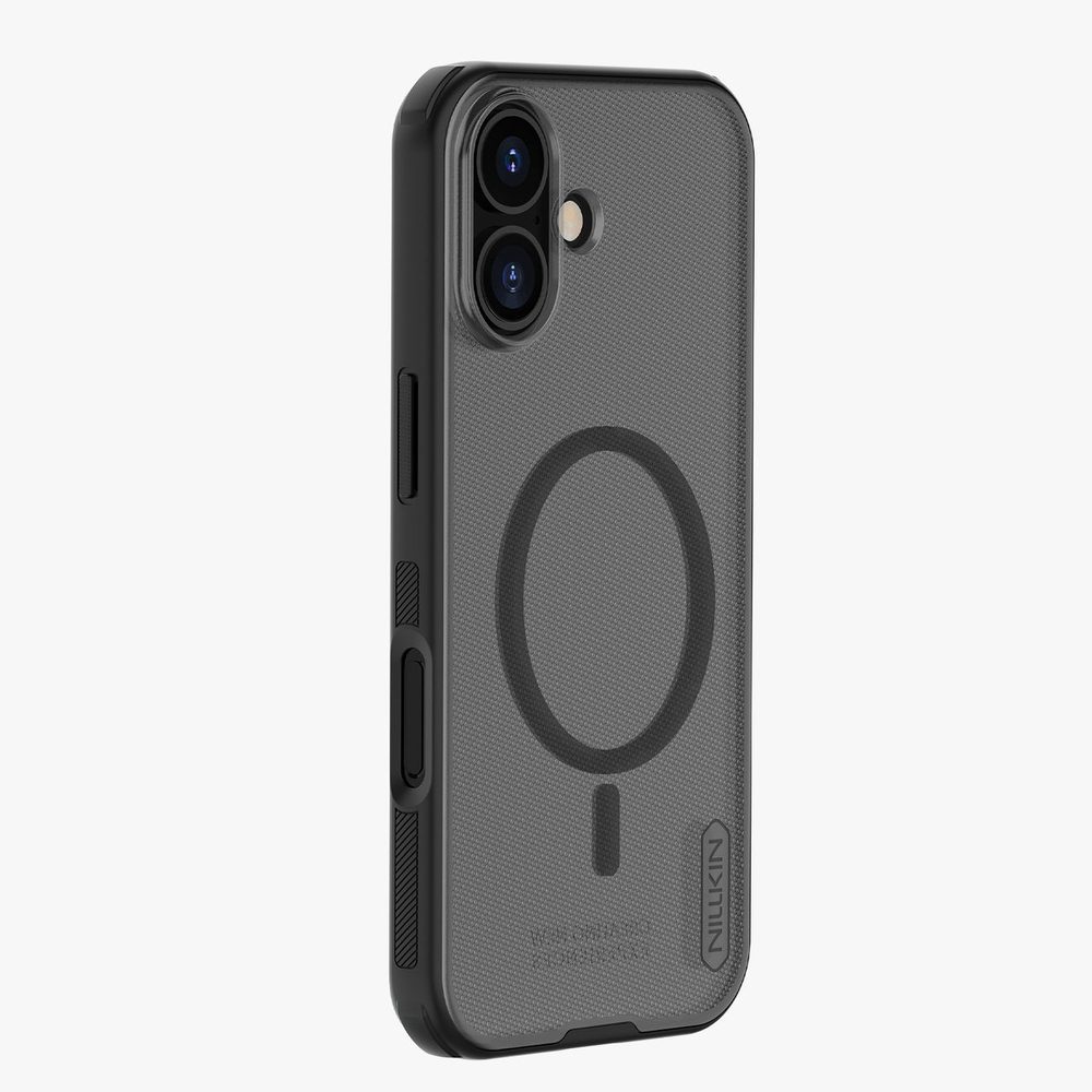 Nillkin Super Frosted Shield Pro Magnetic Case Compatible with MagSafe for iPhone 17 - Translucent Blackeng