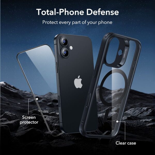 CREATOR: gd-jpeg v1.0 (using IJG JPEG v62), quality = 80 ESR Classic Hybrid MagSafe + Tempered Glass Set for iPhone 17 - Clear Blackeng