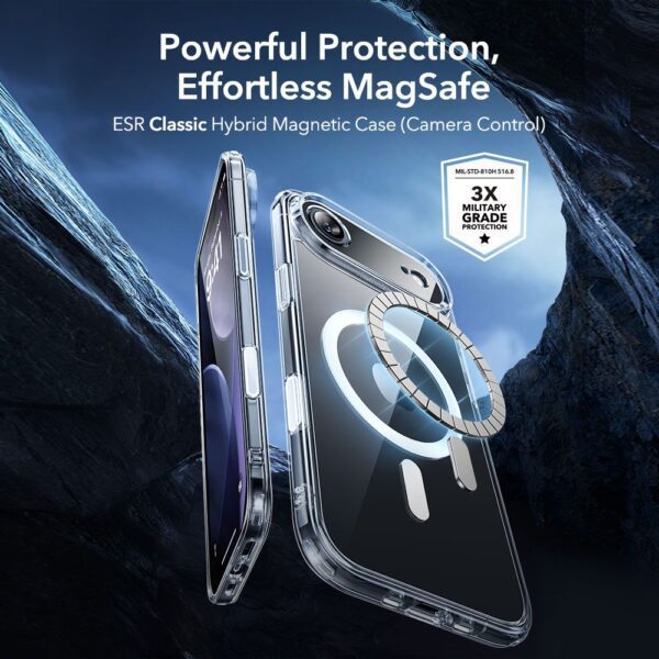 ESR Classic Hybrid MagSafe + Tempered Glass Set for iPhone 17 Air - Cleareng