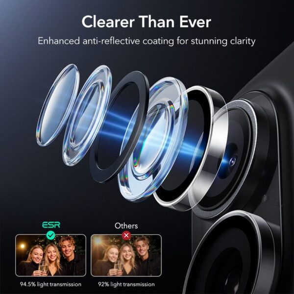 ESR Armorite Camera Cover for iPhone 16 / 16 Plus / 17 - Transparenteng