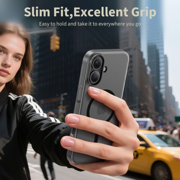 Tech-Protect MagSlim MagSafe case for iPhone 17 - matte blackeng