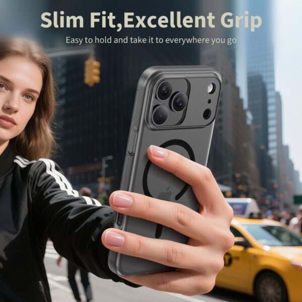 Tech-Protect MagSlim MagSafe case for iPhone 17 - matte blackeng