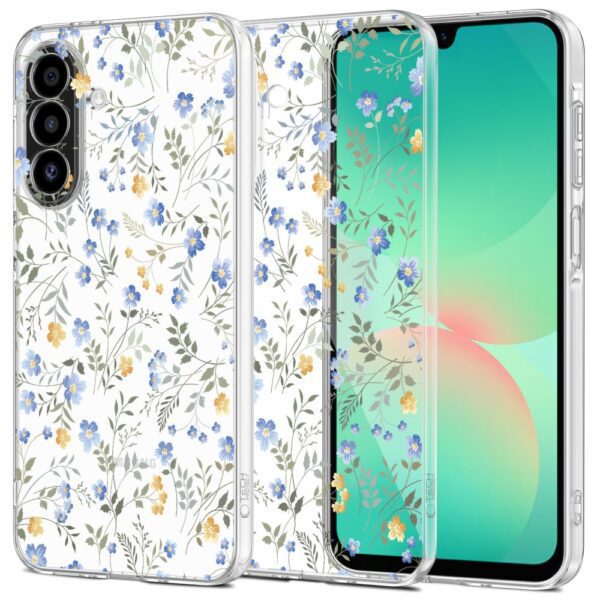 CREATOR: gd-jpeg v1.0 (using IJG JPEG v62), quality = 80 Tech-Protect FlexAir+ Case for Samsung Galaxy A17 4G / 5G - Daisies with Leaveseng