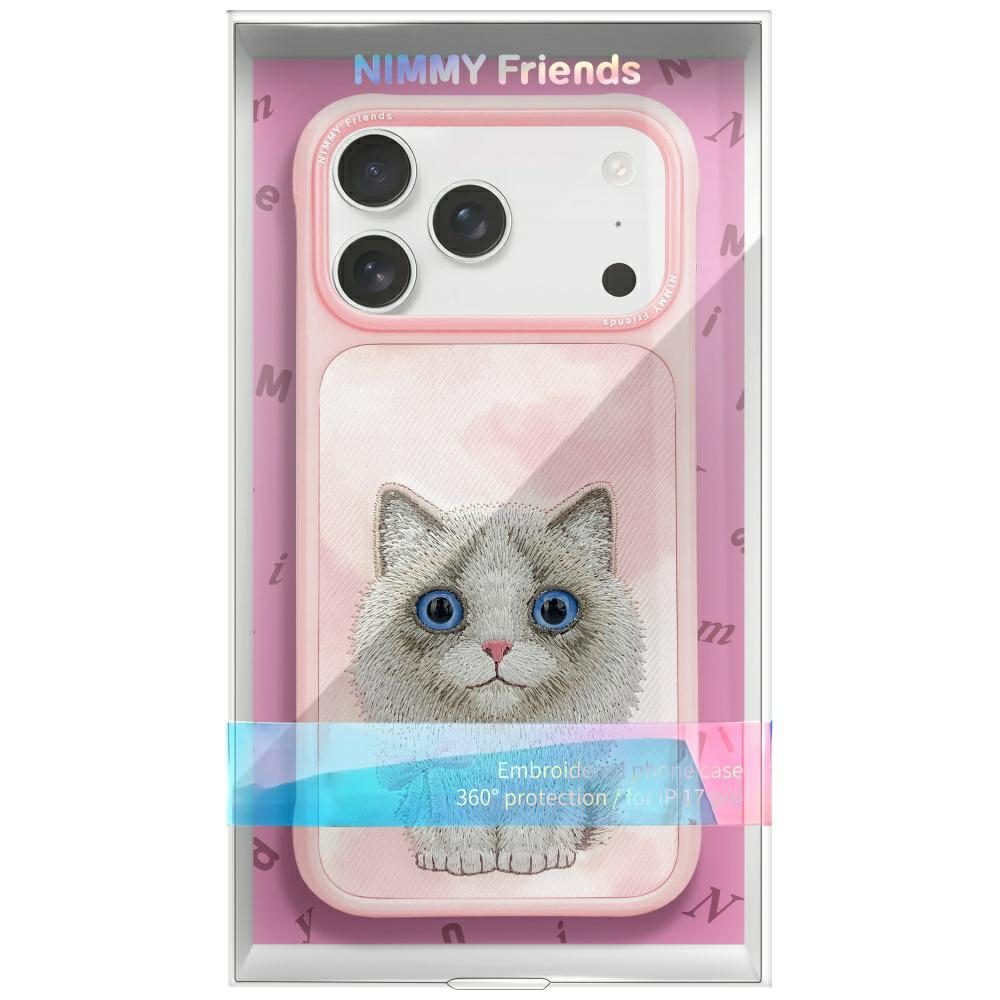 199413_2 Nimmy Big Eyed Pet 2.0 Cat Case for iPhone 17 Pro Max - Pinkeng