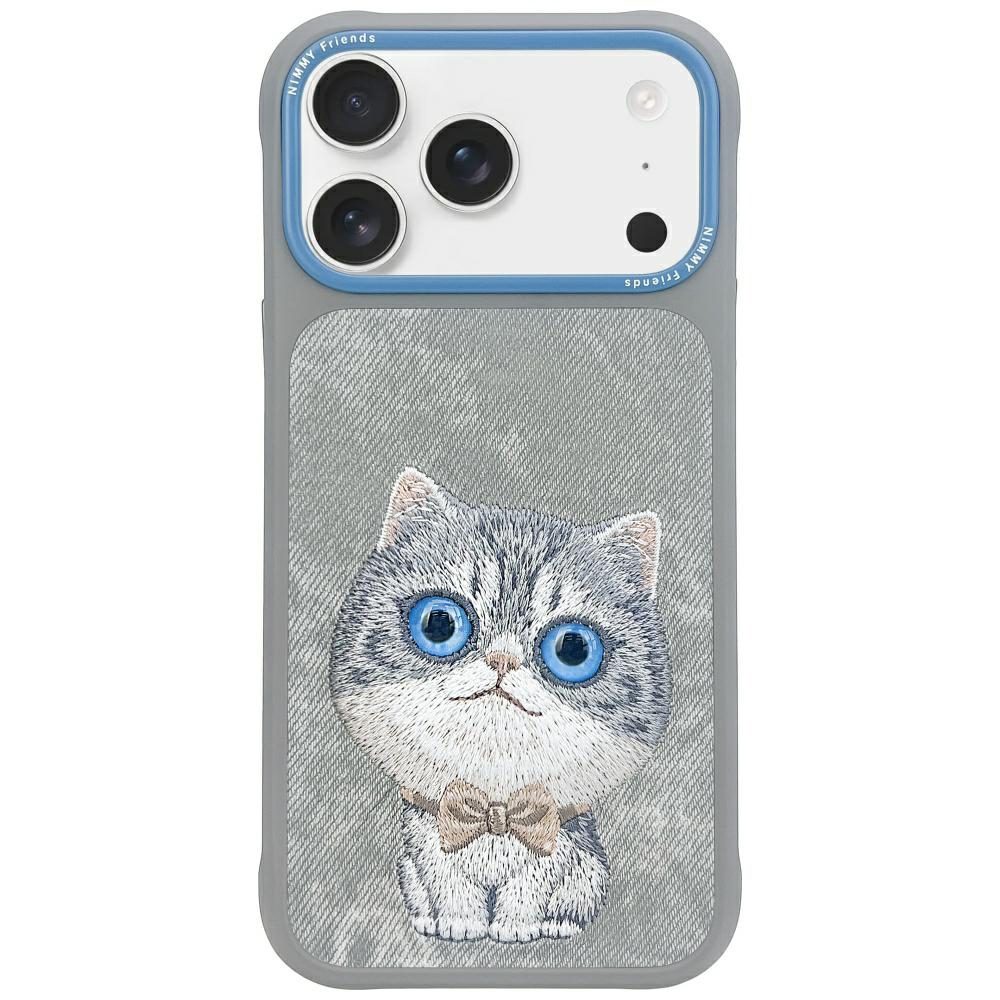 199416_1 Nimmy Big Eyed Pet 2.0 Cat Case for iPhone 17 Pro - Grayeng