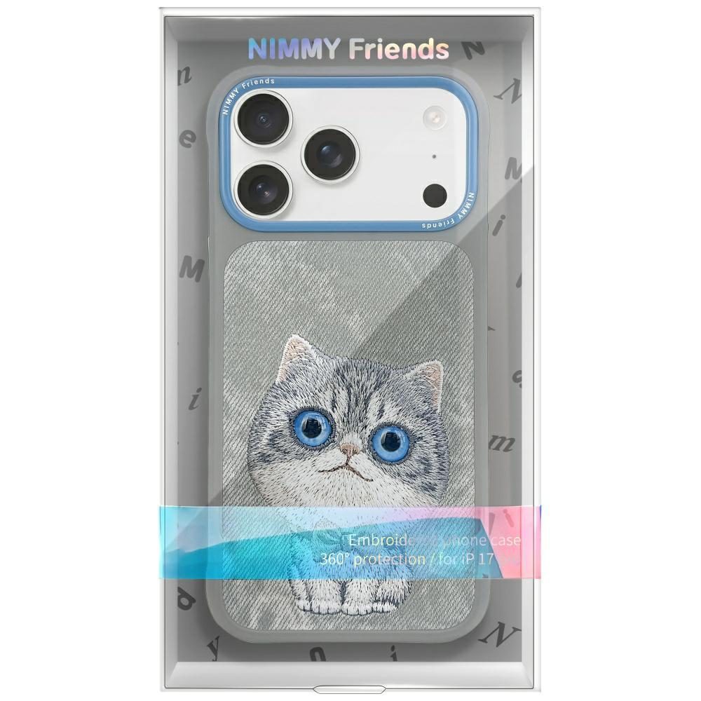 Nimmy Big Eyed Pet 2.0 Cat Case for iPhone 17 - Grayeng