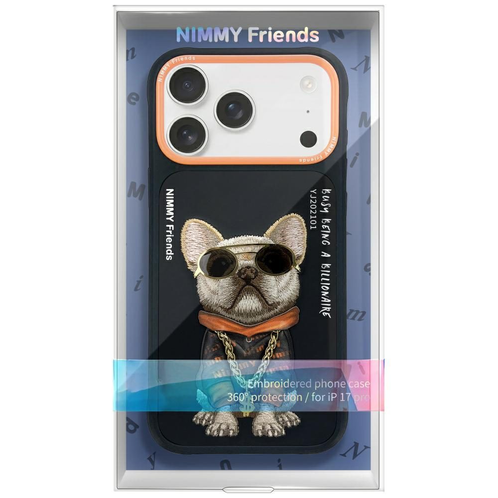 Nimmy Glasses Cool Dog Case for iPhone 17 Pro Max - Blackeng