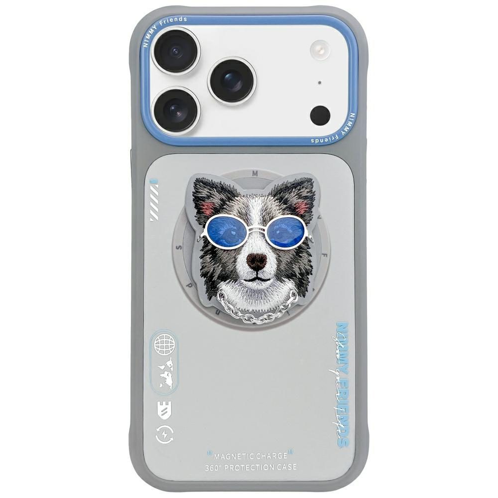 Nimmy Glasses Cool Dog MagSafe Case for iPhone 17 Pro - Grayeng