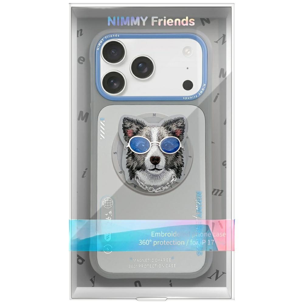 Nimmy Glasses Cool Dog MagSafe Case for iPhone 17 Pro - Grayeng