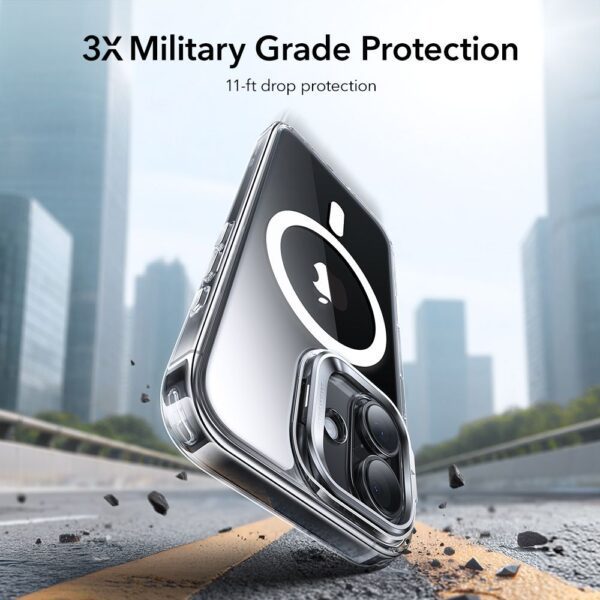ESR Classic Hybrid Kickstand MagSafe Case for iPhone 17 - Cleareng