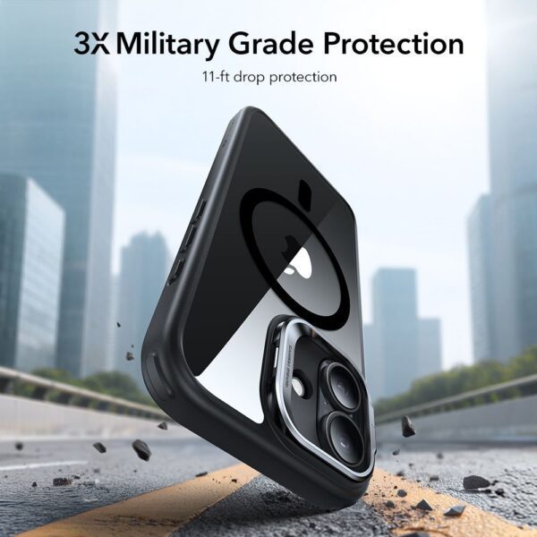 ESR Classic Hybrid Kickstand MagSafe Case for iPhone 17 - Clear Blackeng