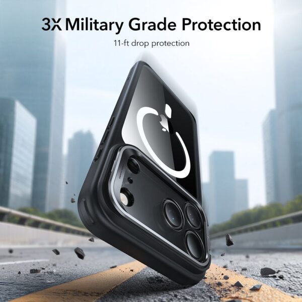 ESR Classic Hybrid Kickstand MagSafe Case for iPhone 17 Pro Max - Clear Blackeng