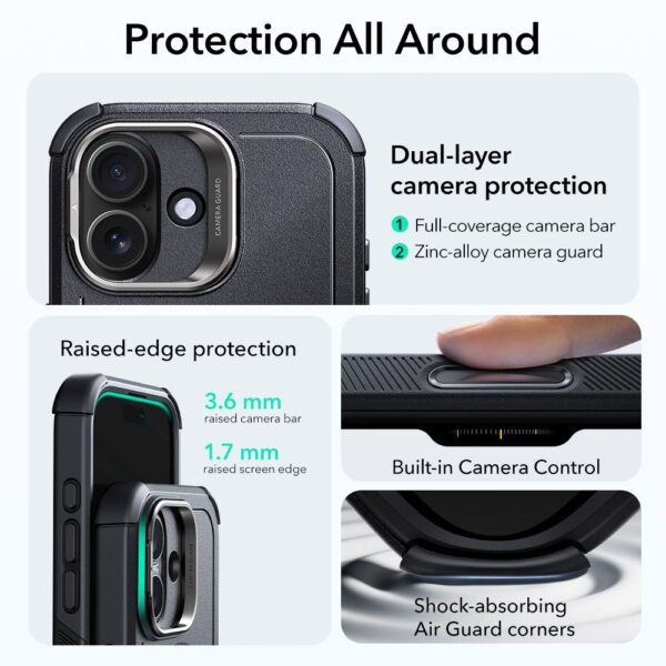 ESR Cyber ​​Kickstand MagSafe Case for iPhone 17 - Blackeng