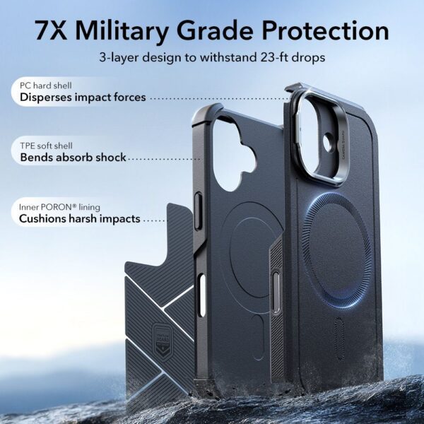 ESR Cyber ​​Kickstand MagSafe Case for iPhone 17 - Blackeng