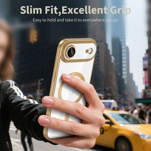 CREATOR: gd-jpeg v1.0 (using IJG JPEG v62), quality = 80 Tech-Protect MagFlex MagSafe Case for iPhone 17 Air - Transparent Goldeng