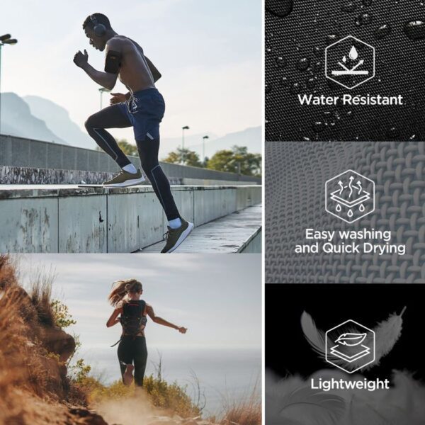 Tech-Protect M7 Universal Sport Armband Case - Black and Orangeeng