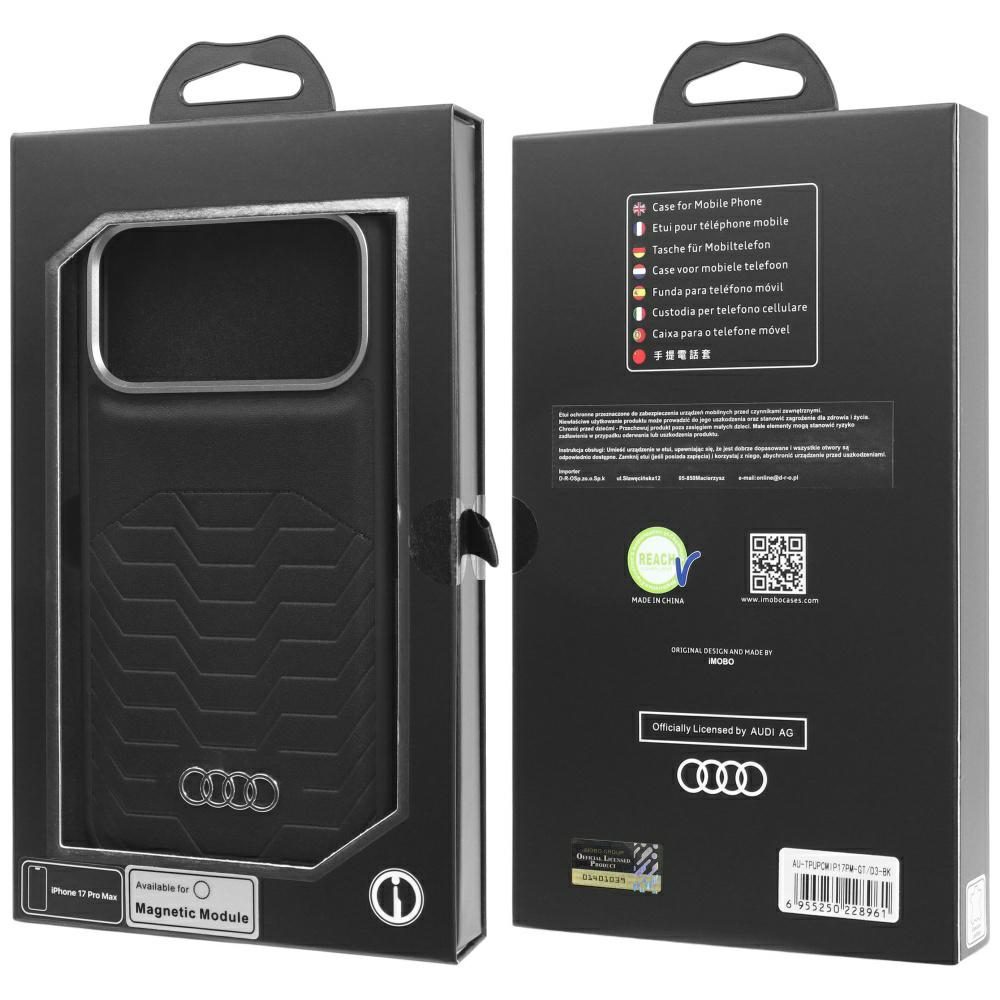 199588_10 Audi GT Synthetic Leather MagSafe Case for iPhone 17 Pro Max - Blackeng