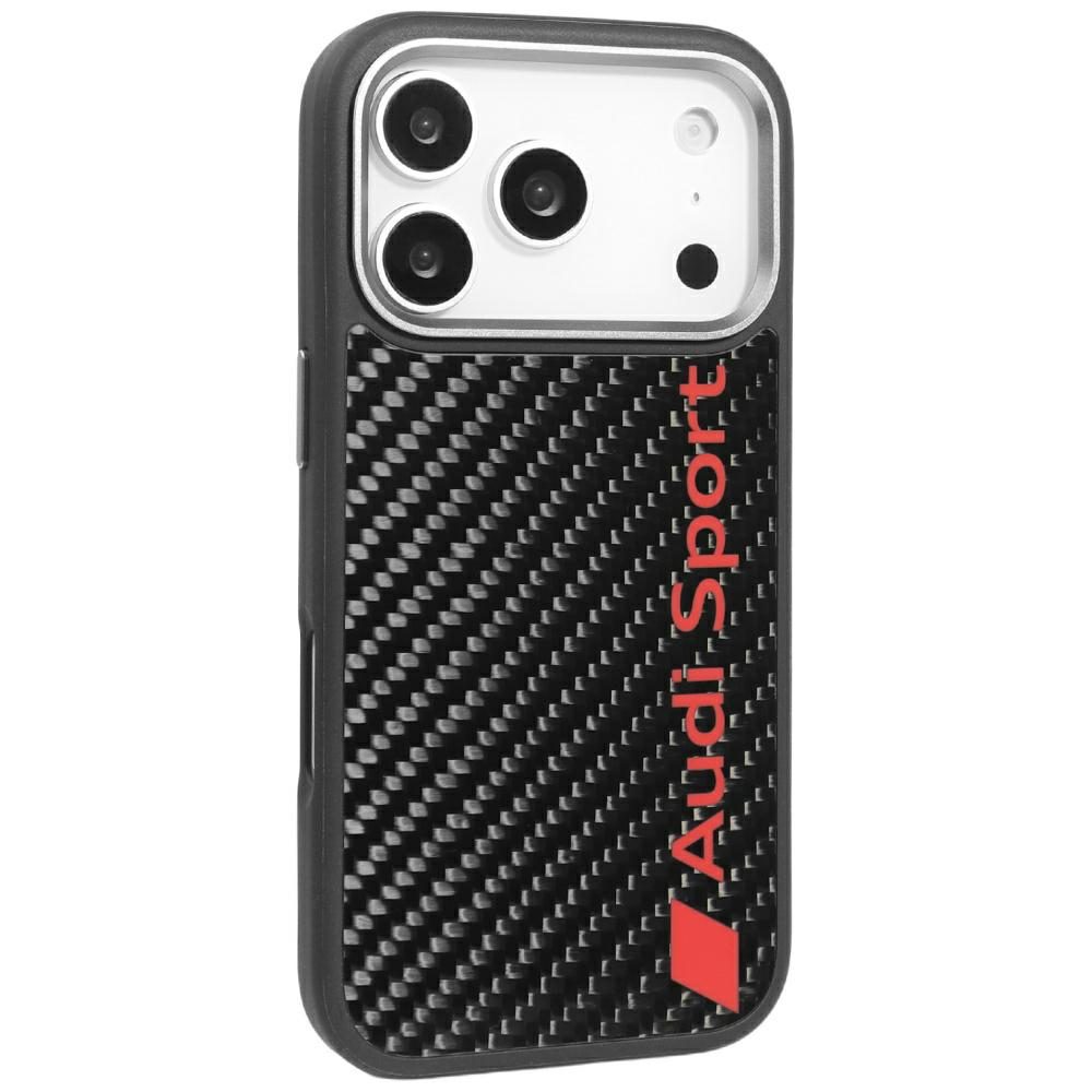 Audi R8 Carbon Fiber MagSafe Case for iPhone 17 Pro - Blackeng