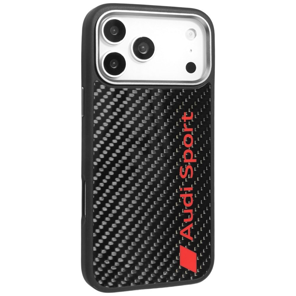 Audi R8 Carbon Fiber MagSafe Case for iPhone 17 Pro Max - Blackeng