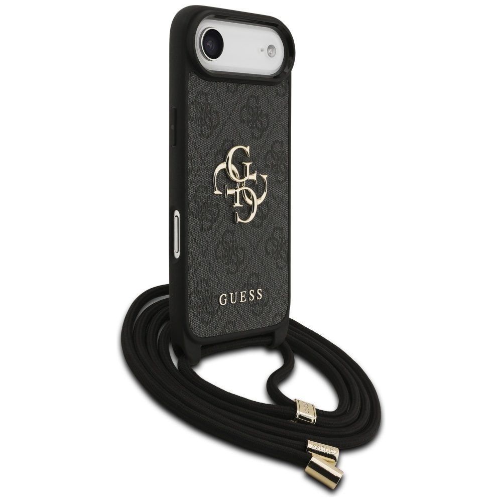 Guess 4G Big Logo Cord Stap Crossbody Case for iPhone Air - Blackeng