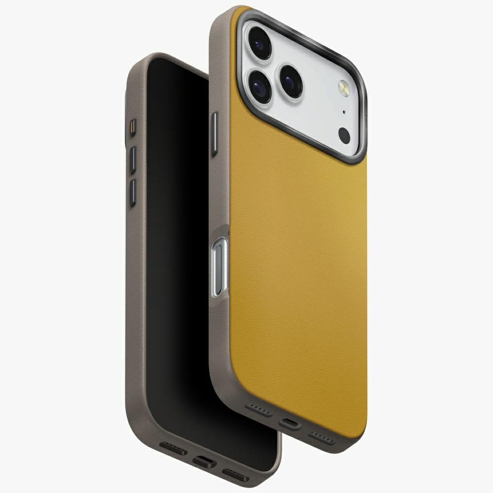 Uniq Lyden DS Case for iPhone 17 Pro Max Magclick Charging - Yellow-Grayeng