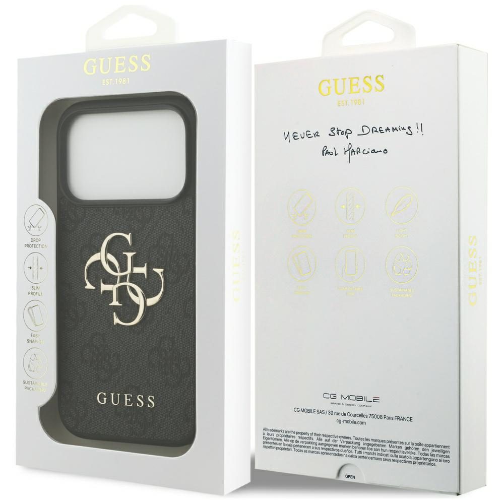 Guess 4G Big Logo Case for iPhone 17 Pro - Blackeng