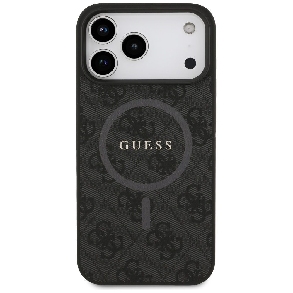 Guess 4G Ring Classic Logo MagSafe case for iPhone 17 Pro Max - blackeng