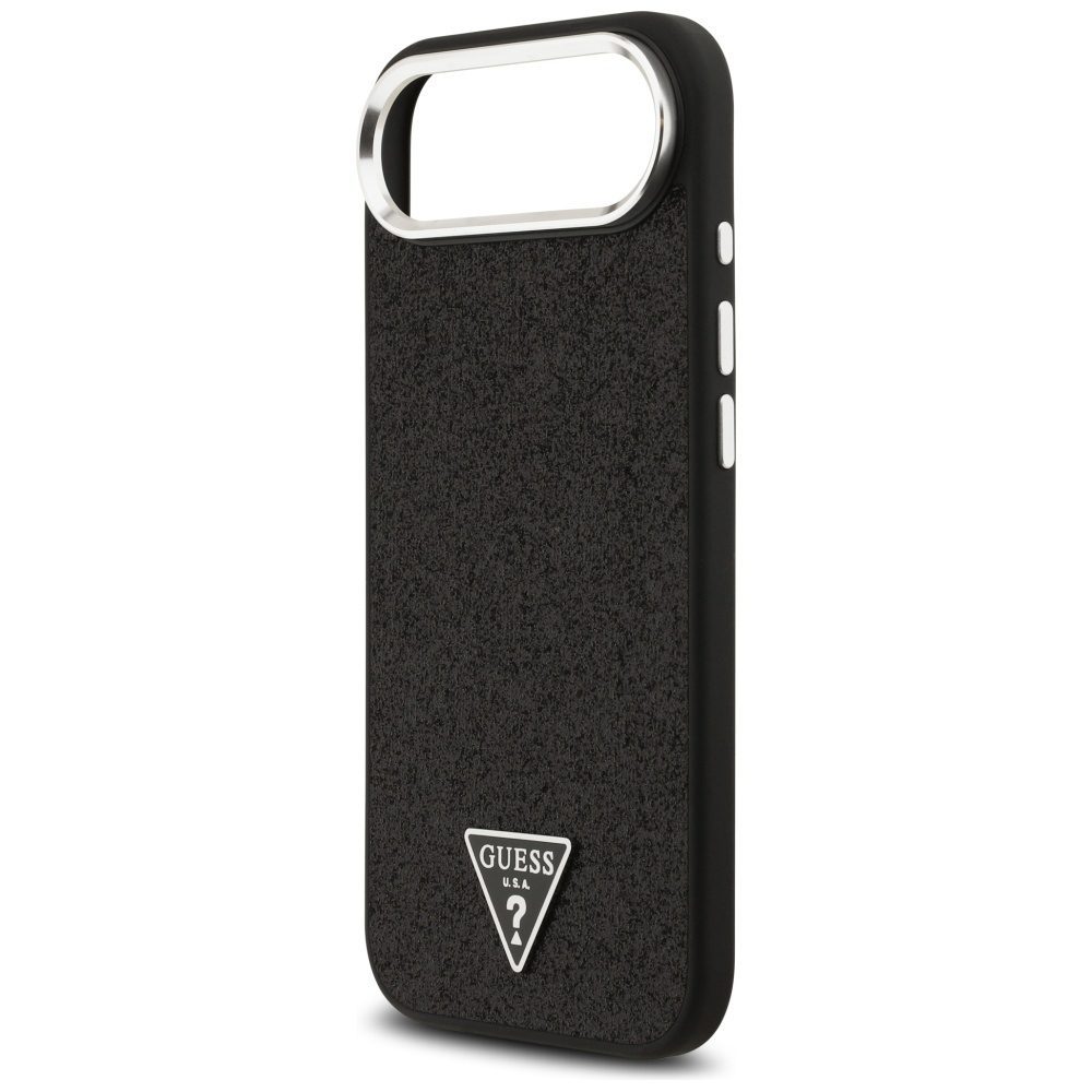 Guess Glitter Triangle Logo MagSafe Case for iPhone 17 Air - Blackeng