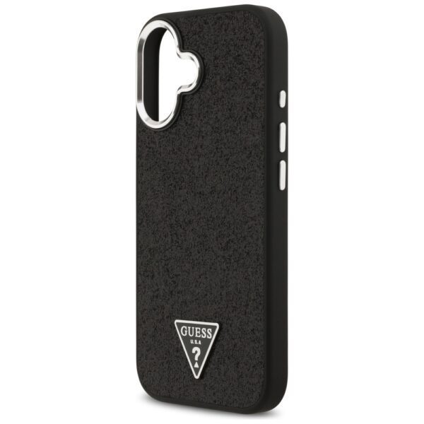 Guess Glitter Triangle Logo MagSafe Case for iPhone 17 - Blackeng